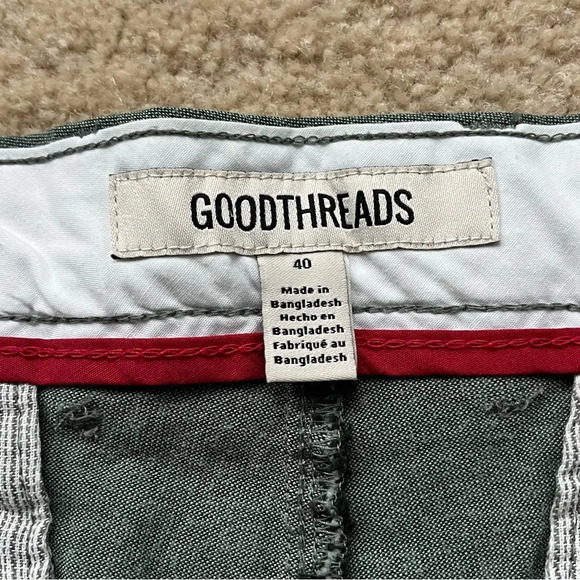 ✅Lot of 3 Goodthreads Men's Chino Shorts -  Size 40 - VGUC - Khaki & Green - Picture 8 of 13